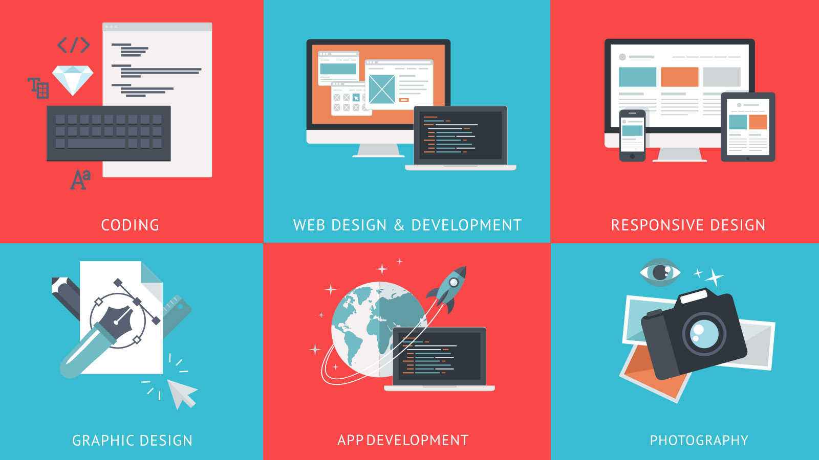 Services: Web Development, Graphic Design, Coding, Responsive Design, Development, Photography